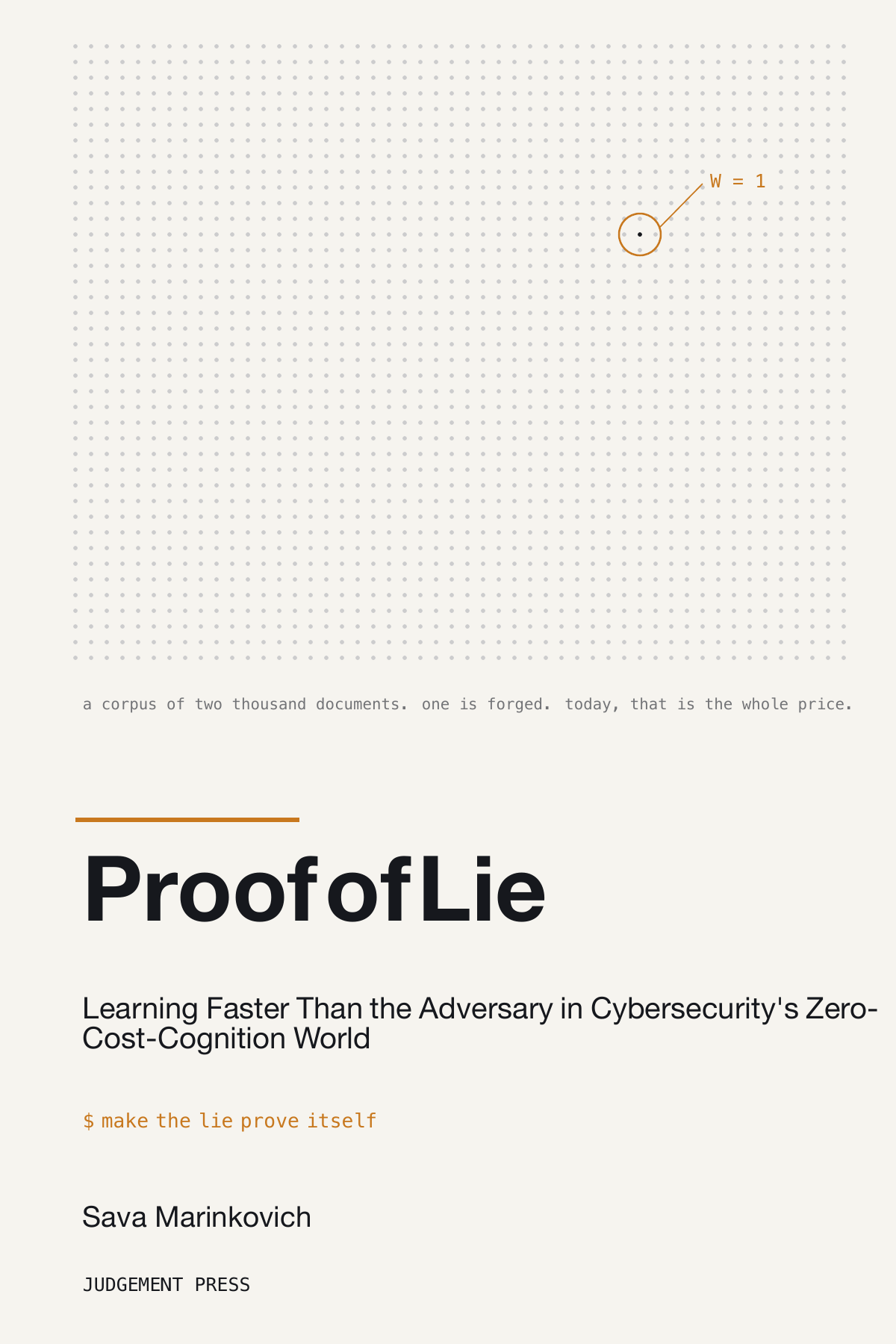 Proof of Lie book cover